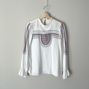ZARA Embroidered blouse top